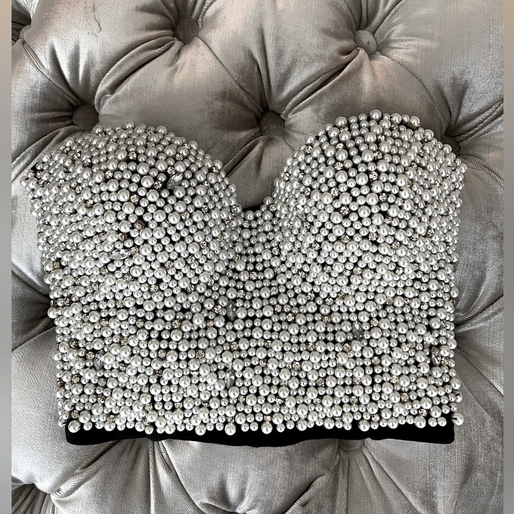 Strapless Pearl Corsette Size Small